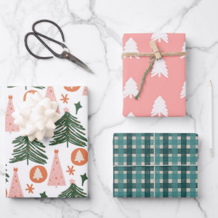 Christmas Rustic Boho Pattern Gift Wrap