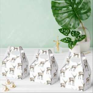 Christmas Rustic Deer Favour Box
