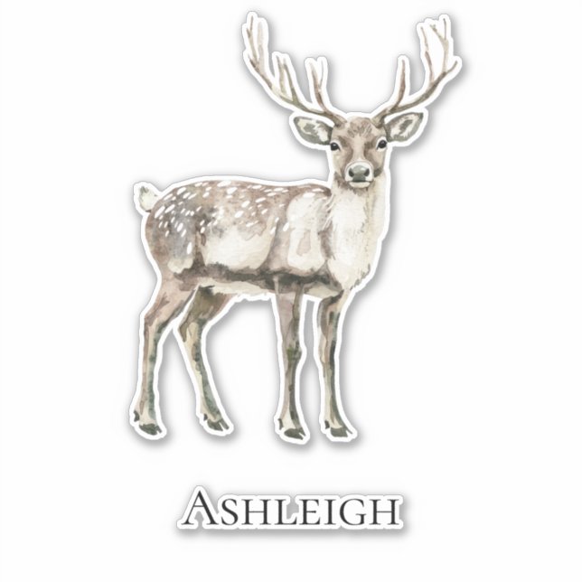 Christmas Rustic Deer Name (Front)