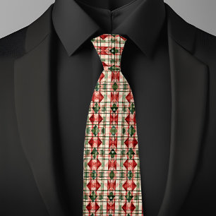 Christmas Rustic Farmhouse  Pattern  Tie