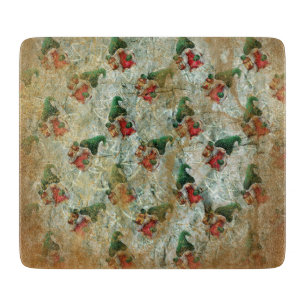 Christmas Rustic Gnome With Lantern Tree Pattern  Cutting Board