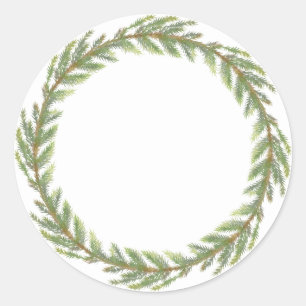 Christmas Rustic Homemade Blank Mason Jar Gift Classic Round Sticker