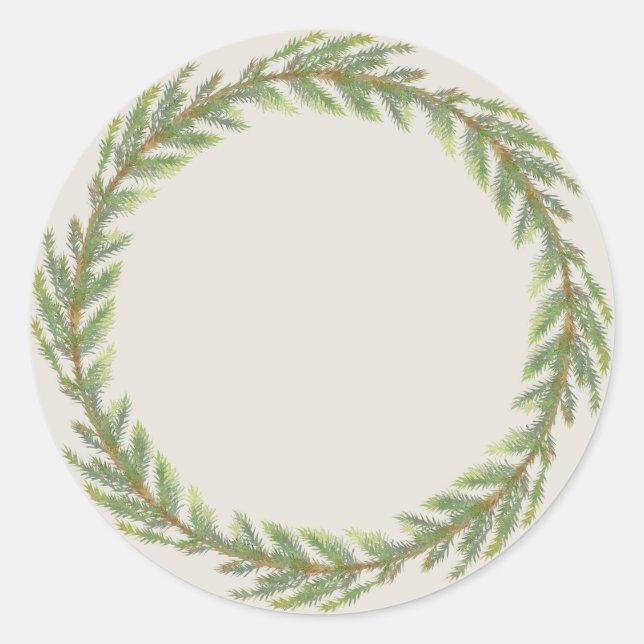 Christmas Rustic Homemade Blank Mason Jar Gift Classic Round Sticker (Front)