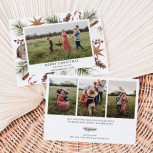 Christmas Rustic Photo Frame Holiday Card