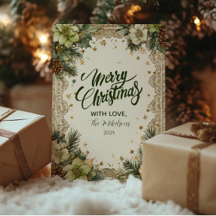 Christmas Rustic Woodland Charm Holiday Card
