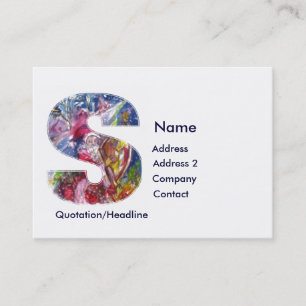 CHRISTMAS S LETTER  / SANTA  PLAYING HARP BUSINESS CARD