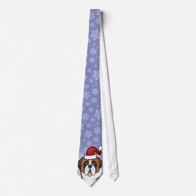 Christmas Saint Bernard Tie (Front)
