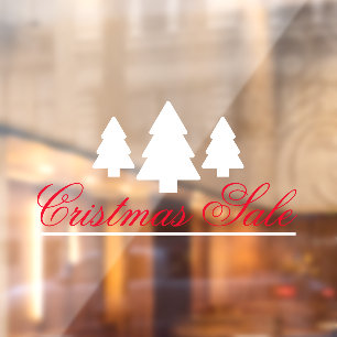 Christmas Sale, Forest Trees Window Cling