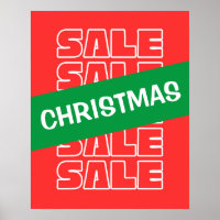 Christmas Sale Sign, Retail Store Signage, Sale