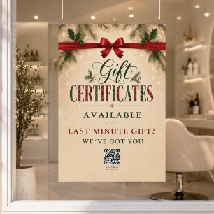 Christmas Salon Gift Certificate Promo Poster