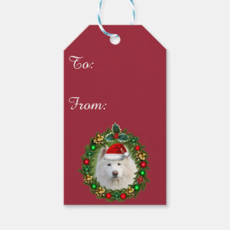 Christmas Samoyed dog gift tags
