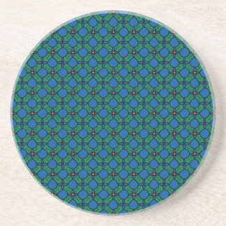 Christmas Sandstone Coaster: Holly Pattern Coaster