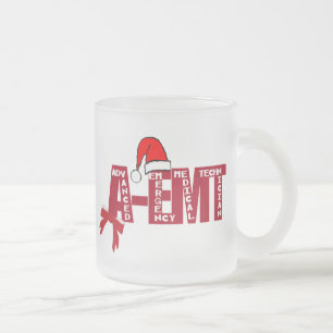 CHRISTMAS SANTA A- EMT - ADVANCED FROSTED GLASS COFFEE MUG