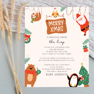 Christmas Santa, A Message From The Bump Sign