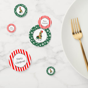 Christmas Santa Airedale Terrier HO HO HO Cute Confetti