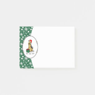Christmas Santa Airedale Terrier HO HO HO Cute Post-it Notes