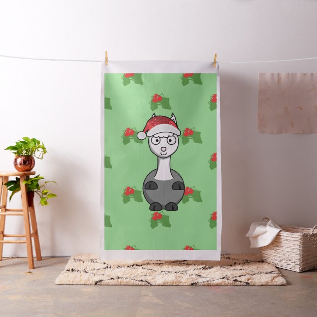 christmas santa alpaca fabric (In Situ)