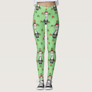 christmas santa alpaca leggings