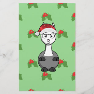 christmas santa Alpaca Stationery