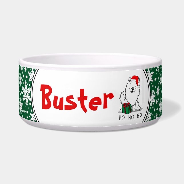 Christmas Santa American Eskimo Dog HO HO HO Cute (Front)