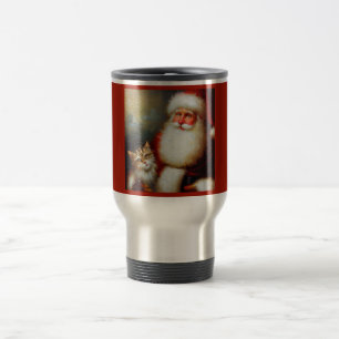 Christmas Santa and a Cat 2 Travel Mug