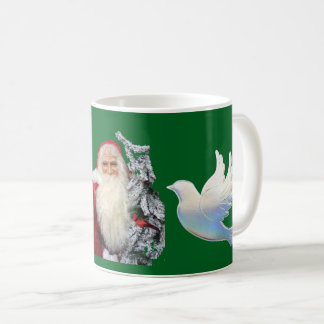 Christmas Santa and Doves Coffee Mug