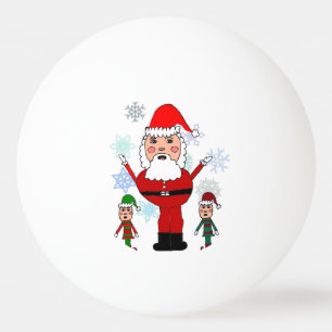 Christmas Santa and Elves Ping Pong Ball