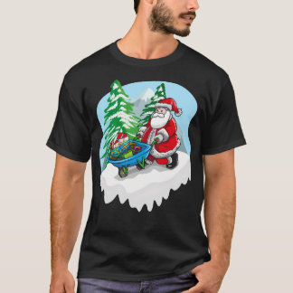 Christmas Santa And His Gift Wagon T-Shirt