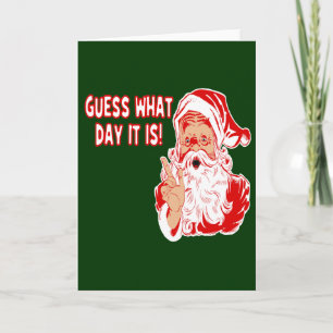 Christmas Santa and Hump Day Camel Holiday Card