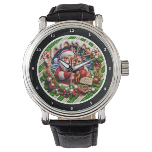 Christmas Santa and Reindeer Bright  Watch