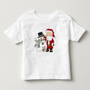 Christmas Santa and snowman t-shirt