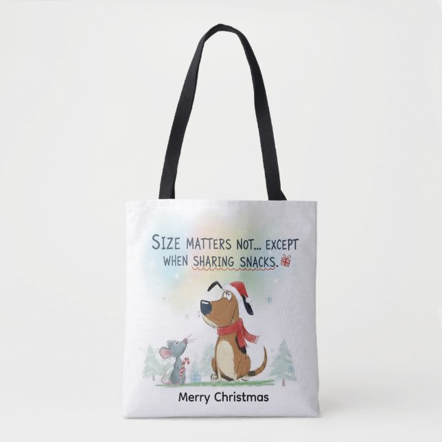 Christmas santa animal dog  tote bag (Front)