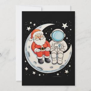 Christmas Santa Astronaut Moon Space Xmas Holiday