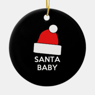 Christmas Santa Baby Ceramic Tree Decoration
