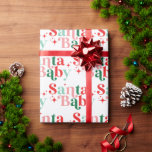 Christmas Santa Baby colourful retro font Wrapping Paper<br><div class="desc">Santa Baby Christmas colourful retro font.</div>