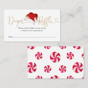 Christmas Santa Baby Diaper Raffle Enclosure Card