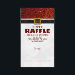 Christmas Santa Baby Diaper Raffle Ticket Enclosure Card<br><div class="desc">Winter baby shower diaper raffle ticket cards</div>