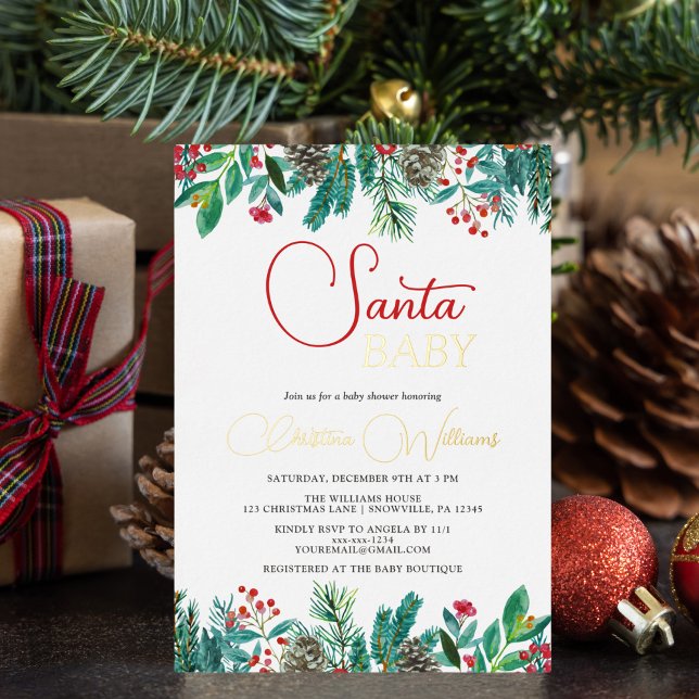 Christmas Santa Baby Gender-Neutral Baby Shower (Creator Uploaded)