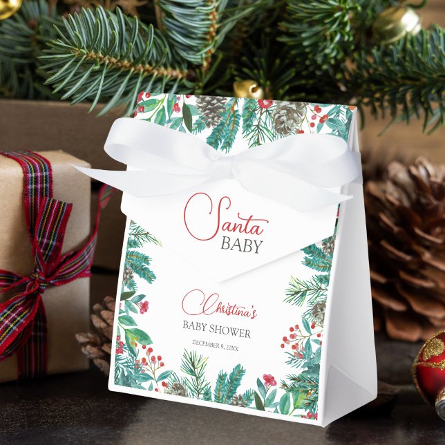 Christmas Santa Baby Gender-Neutral Baby Shower Favour Box (Creator Uploaded)