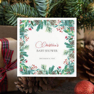 Christmas Santa Baby Gender-Neutral Personalised Napkin