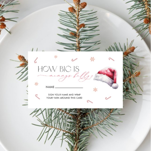 Christmas Santa Baby How Big is Mummy's Belly Enclosure Card (Creator Uploaded)