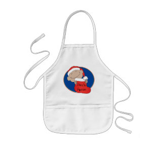 Christmas Santa Baby of Color Kids Apron