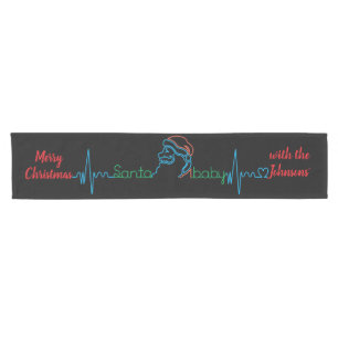 Christmas Santa Baby Personalize 14 x 72 Short Table Runner