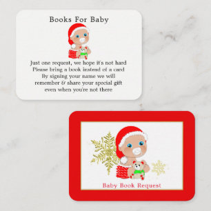 Christmas Santa Baby Shower Book Request Enclosure