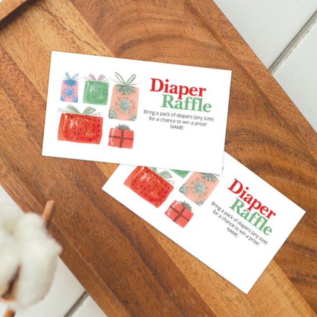 Christmas Santa Baby Shower Diaper Raffle Card (Creator Uploaded)