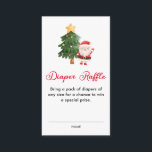 Christmas Santa Baby Shower Diaper Raffle Enclosure Card<br><div class="desc">Christmas Santa Baby Shower Diaper Raffle Ticket. Click the "Customise Further" button to edit. Matching items in our store Cava party design.</div>