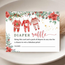 Christmas Santa Baby Shower Diaper Raffle