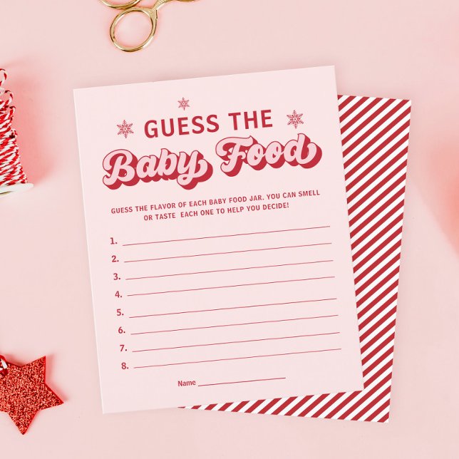 Christmas Santa Baby Shower Guess Baby Food Game (Creator Uploaded)