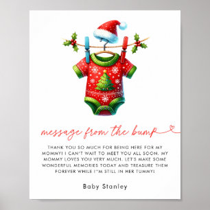 Christmas Santa Baby Shower Message From The Bump Poster