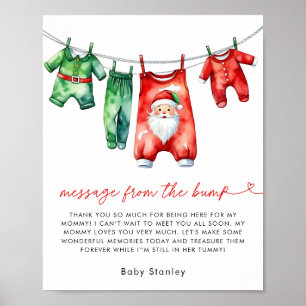 Christmas Santa Baby Shower Message From The Bump Poster